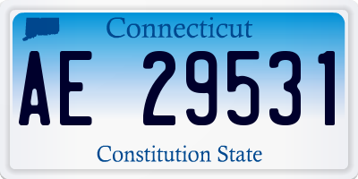CT license plate AE29531