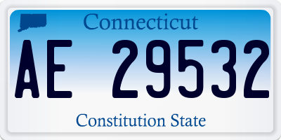 CT license plate AE29532