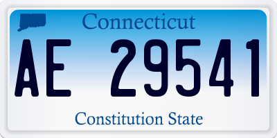 CT license plate AE29541