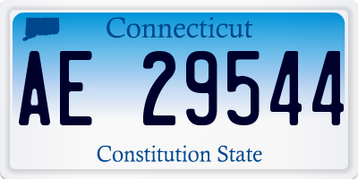 CT license plate AE29544