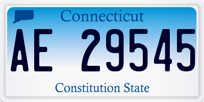 CT license plate AE29545