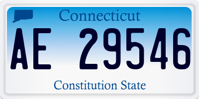 CT license plate AE29546