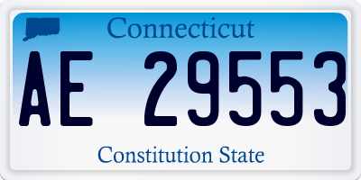 CT license plate AE29553