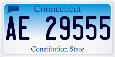 CT license plate AE29555
