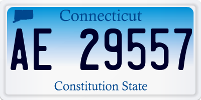 CT license plate AE29557