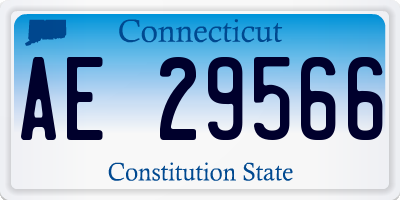CT license plate AE29566