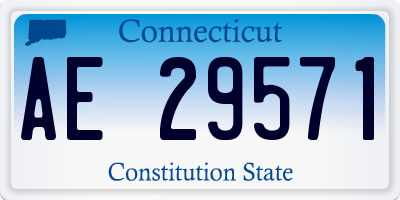 CT license plate AE29571