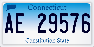 CT license plate AE29576