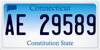 CT license plate AE29589