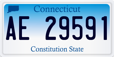 CT license plate AE29591