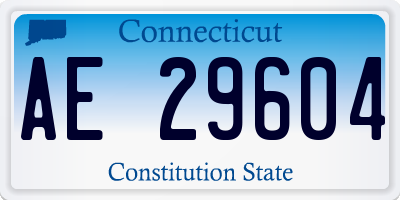 CT license plate AE29604