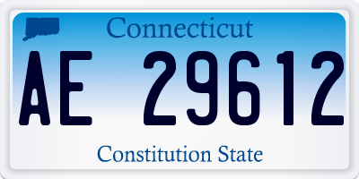 CT license plate AE29612