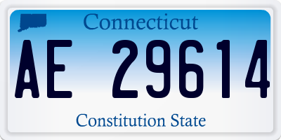 CT license plate AE29614