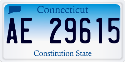 CT license plate AE29615