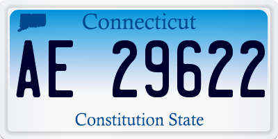 CT license plate AE29622
