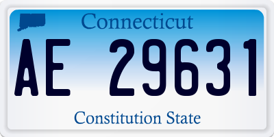 CT license plate AE29631