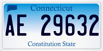 CT license plate AE29632