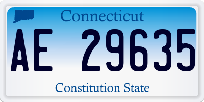 CT license plate AE29635