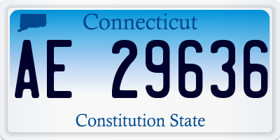 CT license plate AE29636
