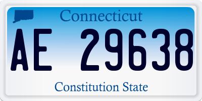 CT license plate AE29638