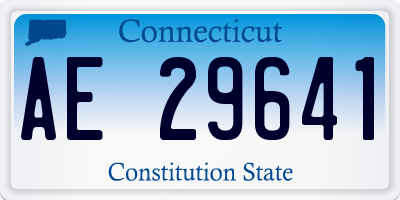 CT license plate AE29641