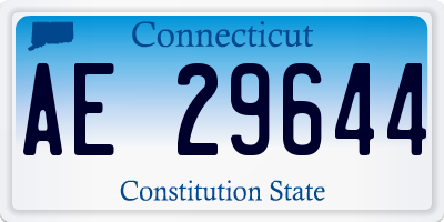 CT license plate AE29644