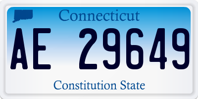 CT license plate AE29649