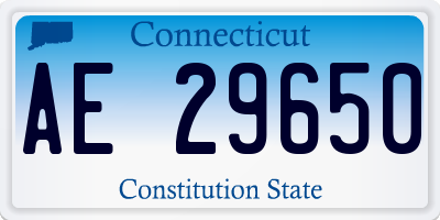 CT license plate AE29650