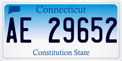 CT license plate AE29652