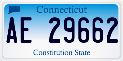 CT license plate AE29662