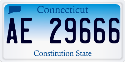 CT license plate AE29666