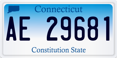 CT license plate AE29681