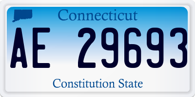CT license plate AE29693