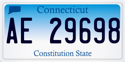 CT license plate AE29698