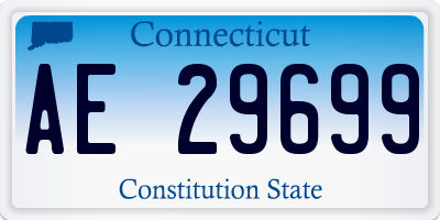 CT license plate AE29699