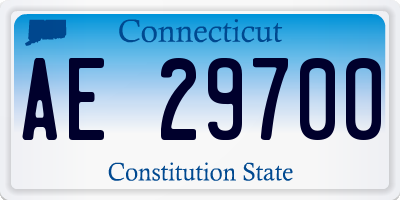 CT license plate AE29700