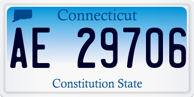 CT license plate AE29706