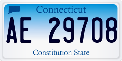 CT license plate AE29708