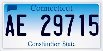 CT license plate AE29715
