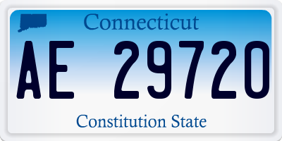CT license plate AE29720