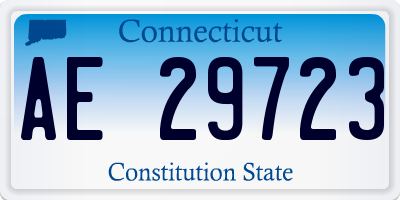 CT license plate AE29723
