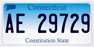 CT license plate AE29729