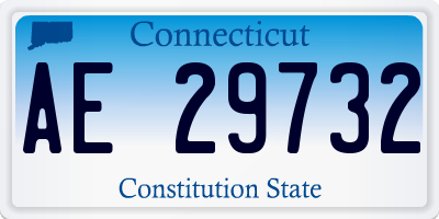 CT license plate AE29732