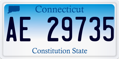 CT license plate AE29735