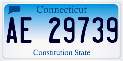CT license plate AE29739