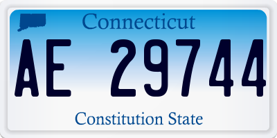 CT license plate AE29744