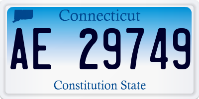 CT license plate AE29749