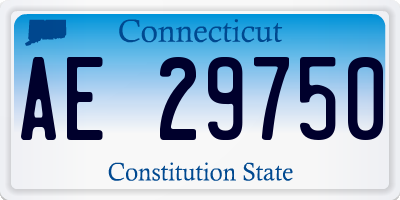 CT license plate AE29750