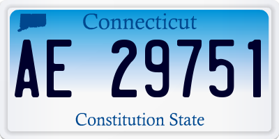 CT license plate AE29751