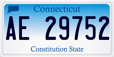 CT license plate AE29752